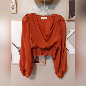 Peach Love Burnt Orange Blouse